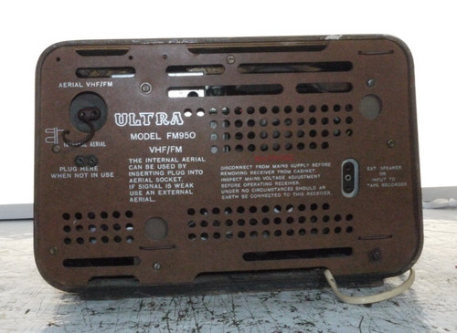 Ultra fm950 vhf tube radio - fm950, fm