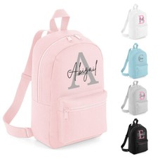 Personalised Girls Backpack Bag Mini School PE Club Nursery Any Name Rucksack