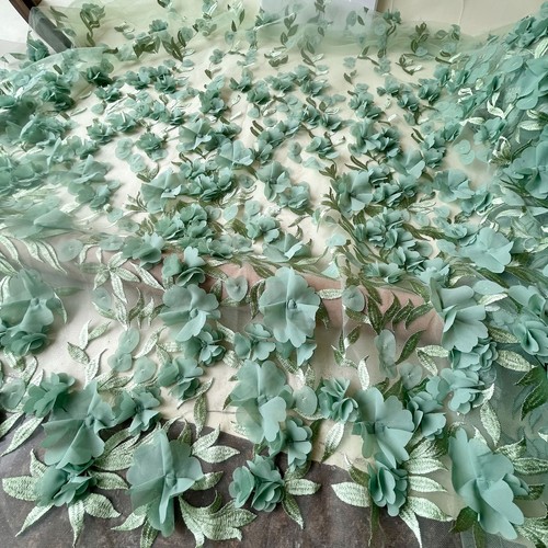 Green leaves lace - leaves, fabric