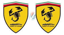 Lot de 2 Adhésifs Autocollants Stickers FIAT ABARTH Assetto Corse