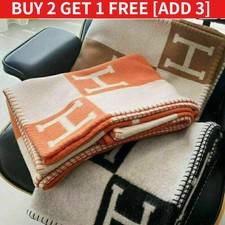 Wool Cashmere Plaid Blanket