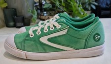 DUNLOP GREEN FLASH. MENS SIZE 6 UK TRAINERS. GREEN/WHT 