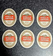 Stella Artois Oval Beer Mats x 6 Man Cave, Pub, Collectors, Hospitality, New
