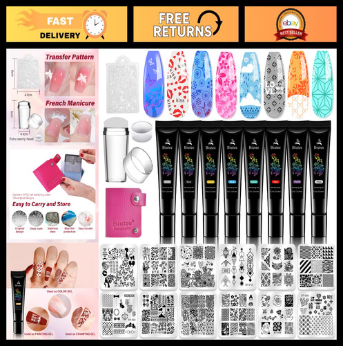 Nail stamping kit with vintage - nail,