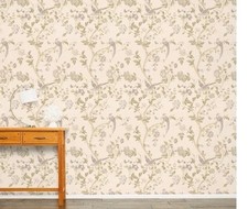 Laura Ashley Summer Palace Wallpaper Roll Taupe/Ivory Made In GB 10m x 53cm