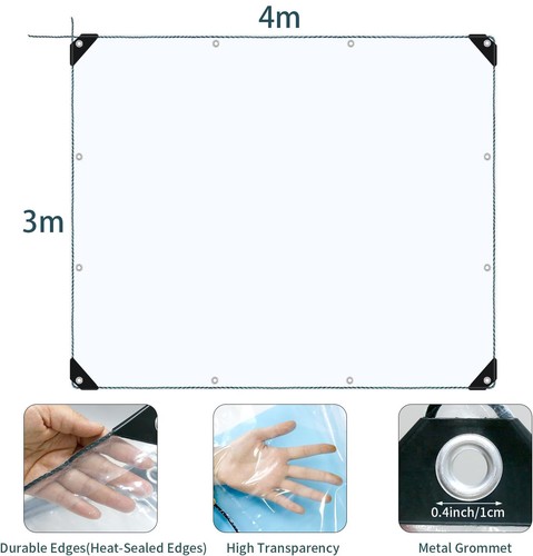 Clear tarps heavy duty - clear,