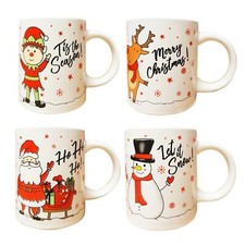 Christmas Mugs Set of 4