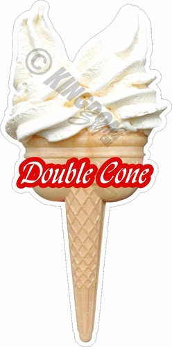 Soft ice cream double cone - ice,