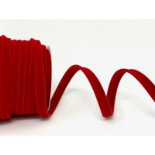 10mm wide red velvet piping - wide,