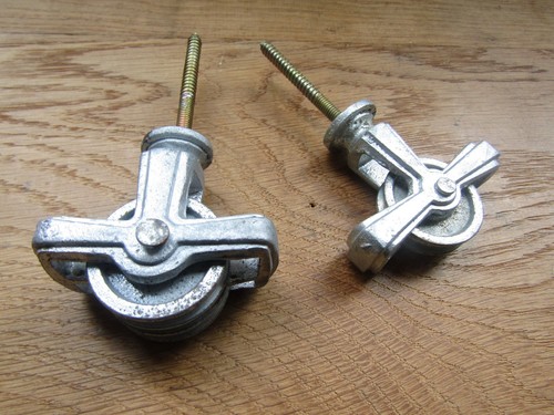 Rustic iron screw pulley - screw,