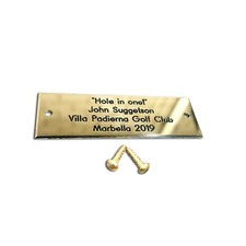 Small rectangular name plaque