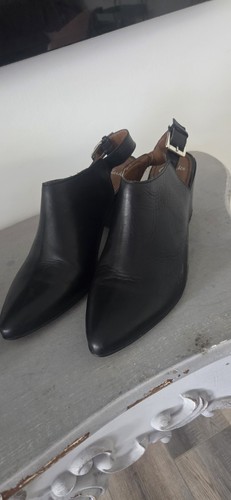 Clarks black leather - black,