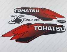 Tohatsu 25HP Two Stroke Outboard Engine Decals Sticker Set reproduction 25 HP