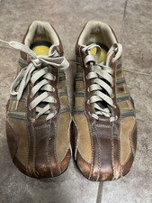 Skechers Men's 9.5 Y2K Urban Track  Brown Leather Oxford Casual Shoe Sneaker