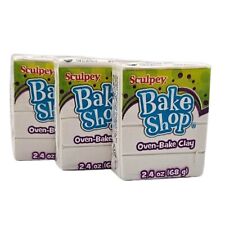 Sculpey Bake Shop Oven Bake Clay 3 PACK of 68g WHITE