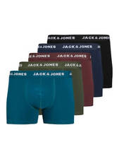 Jack & Jones Jacteo Solid Boxer Trunks 5 Pack - Navy Blazer/Wine/Black/Green/Blu