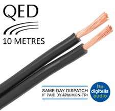 10m of Black QED 79 Strand Oxygen Free Copper (OFC) HiFi Speaker Cable
