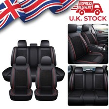 For Audi A3 A4 A6 Q3 Q5 Full Set Car PU Leather Seat Covers 5-seat Waterproof UK