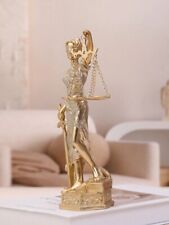 Lady Justice Statue Gold Resin
