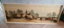 Ron Folland Art Print Hamlet Bridge 1972 Venture Prints 115x35 cm Framed  