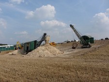 Photo A3 Great Dorset Steam Fair: Ruston-Bucyrus excavators at work Tarr c2013