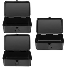  3pcs Small Tool Box Iron Sheet Toolbox Household Tool Storage Case Organizer