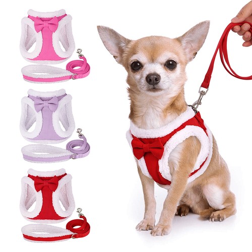 Dog fleece harness - fleece, lead