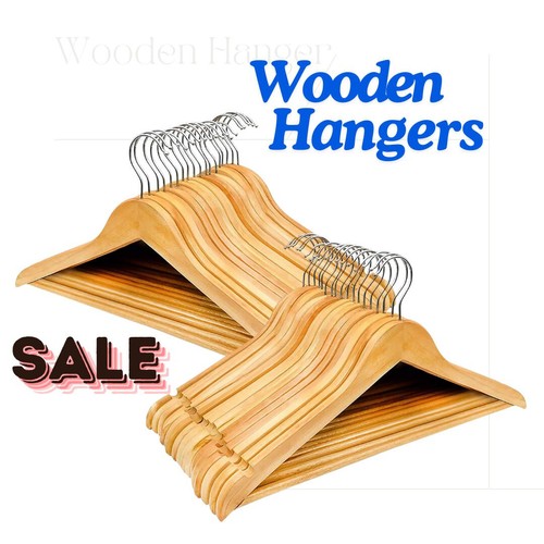 Wooden coat hangers - wooden,