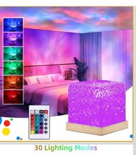Galaxy Projector Light, Cube Northern Light, Ocean Wave Sensory Light 16 Colors