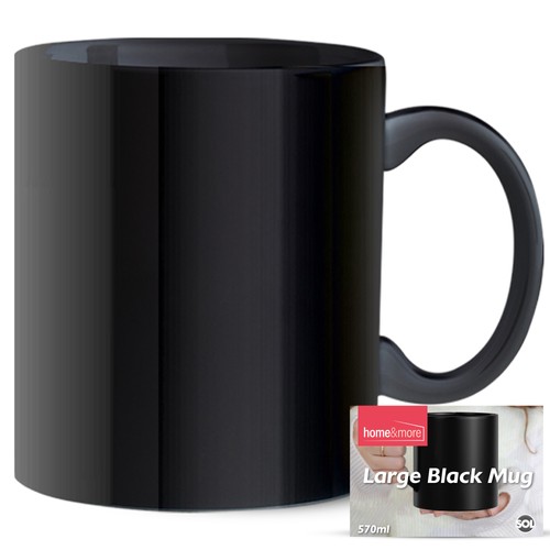 Extra large big mug black - 1-12,