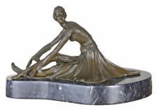 BRONZE SCULPTURE DANCER Bronze Figure ART DECO Female Figure 13kg Bronze Sculpture