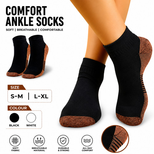 Copper compression ankle socks - ankle,