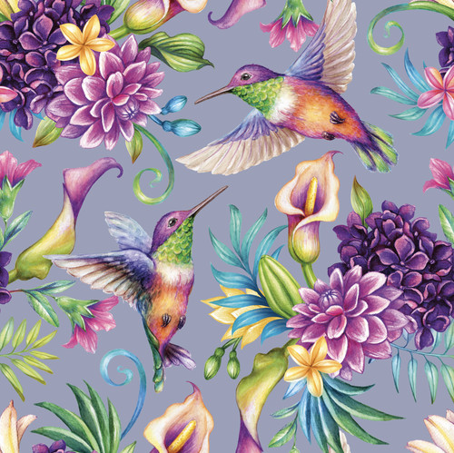 Humming bird floral stretch - humming,