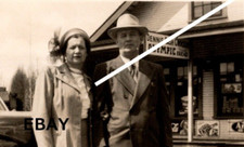 1950 OOAK Snapshot Dennis Cash Grocery 7-Up Coca Cola Olympic Bread Old Car BW