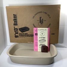 Pampered Chef Stone Rectangle 9x13 Baking Dish Brownie Pan 1430