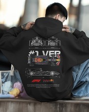 #1 Max Verstappen Hoodie F1 Fan Art Red Bull Racing Pullover Streetwear