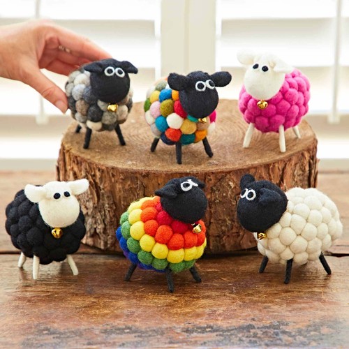 Felt sheep ornament cute - ornament,