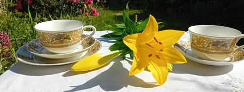 Two tea cups - two, and