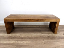 COFFEE TABLE Chunky Sheesham Wood Console Rustic Side Media FREE DELIVERY