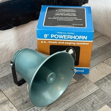 Powerhorn 8 inch All Weather Music Paging Speaker Vintage Retro Outdoor Van NEW
