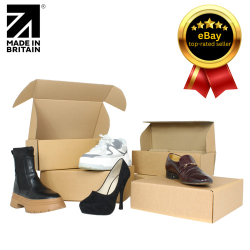 Brown cardboard shoe - brown, for