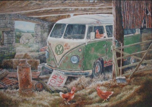 1950s green campervantype - 1950s,