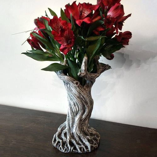 Resin dryad vase tree trunk - resin,