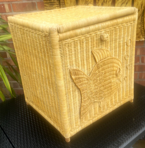 Wicker storage chest trunk - wicker,