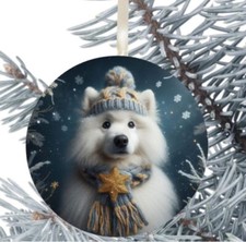 Samoyed Dog Hanging Bauble Gift Present Decoration Christmas
