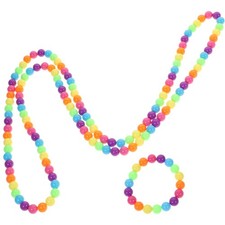  2 Pcs Girls Beaded Bracelets Plastic Choker Necklace Beads Necklaces for Women