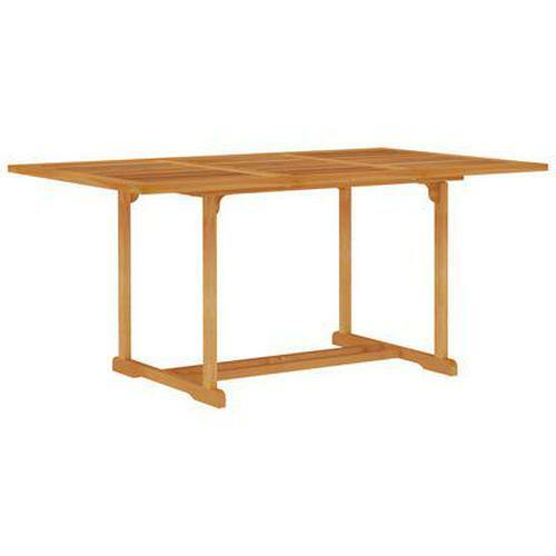 Wooden garden table solid teak - wooden,