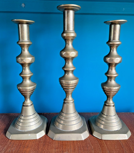 Heavy brass candlestick - heavy,