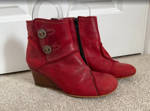 Fly london red leather - london,