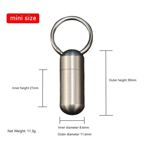 Keychain pill holder organizer - pill,